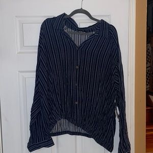 Charlotte Russe 3x blue striped blouse
